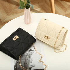 Lingge Small Square Bag Ladies Embroidered Shoulder Handbag