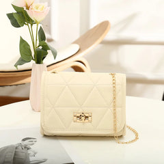 Lingge Small Square Bag Ladies Embroidered Shoulder Handbag