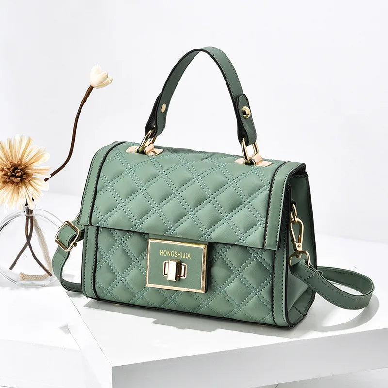 Lingge Texture One-shoulder Handbag Ladies Fall/winter Hot-selling