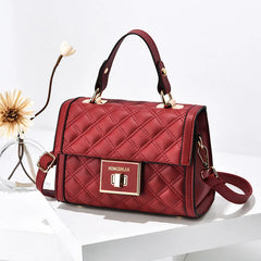 Lingge Texture One-shoulder Handbag Ladies Fall/winter Hot-selling