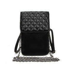 Lingge Mobile Phone Bag Double Layer Strap Shoulder Bag Women Purse