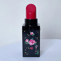 Lipstick Shape Prints Purse for Women Party Clutch Chain Shoulder Bag