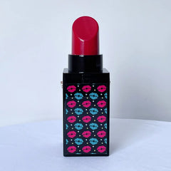 Lipstick Shape Prints Purse for Women Party Clutch Chain Shoulder Bag