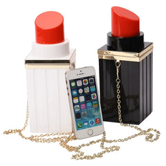 Lipstick Women Clutches Bag Evening Party Handbag Tote