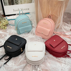 Litchi Pattern Women Bags PU Female Bag Small Backpack