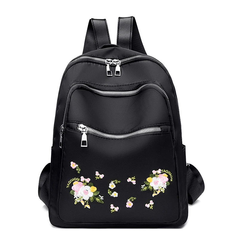 Chinese Style Flower Pattern Backpack for School