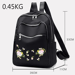 Chinese Style Flower Pattern Backpack for School