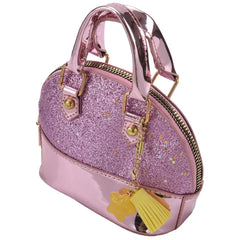 Sequins Princess Crossbody Bag Mini Satchel For Girls Kids (Pink)