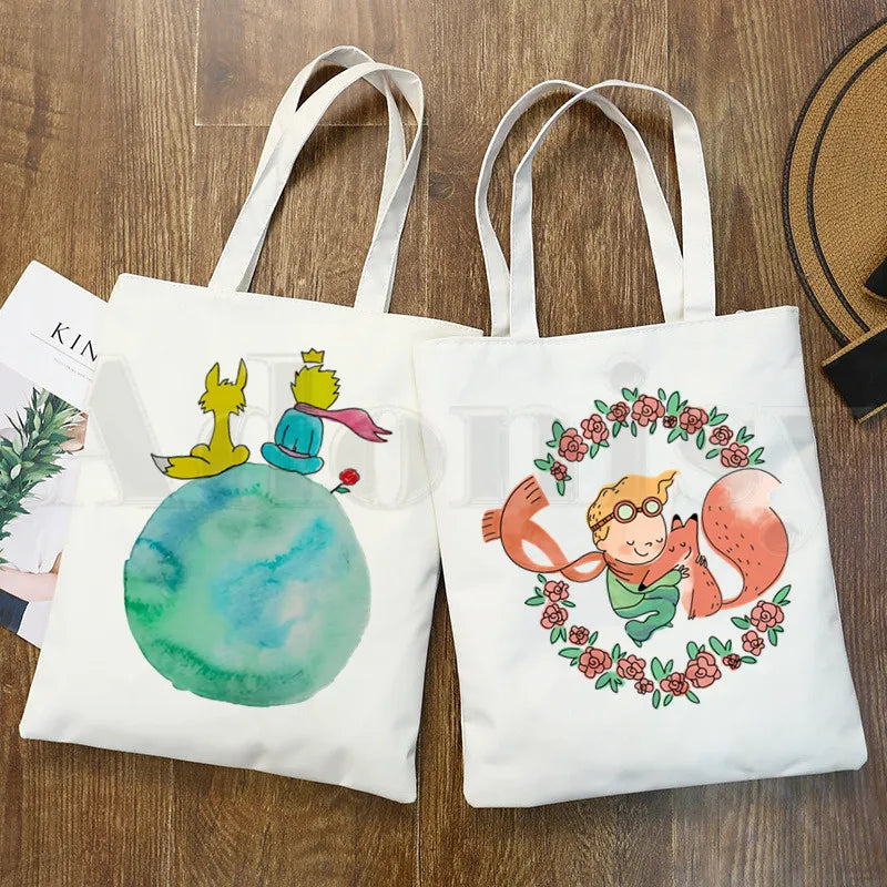 Little Prince Art Retro Pretty Handbags Shoulder Bags Casual Shopping Girls