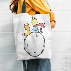Little Prince Shoulder Bag Women Tote Canvas Eco Casual Retro Art Girls