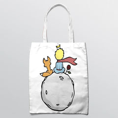 Little Prince Shoulder Bag Women Tote Canvas Eco Casual Retro Art Girls