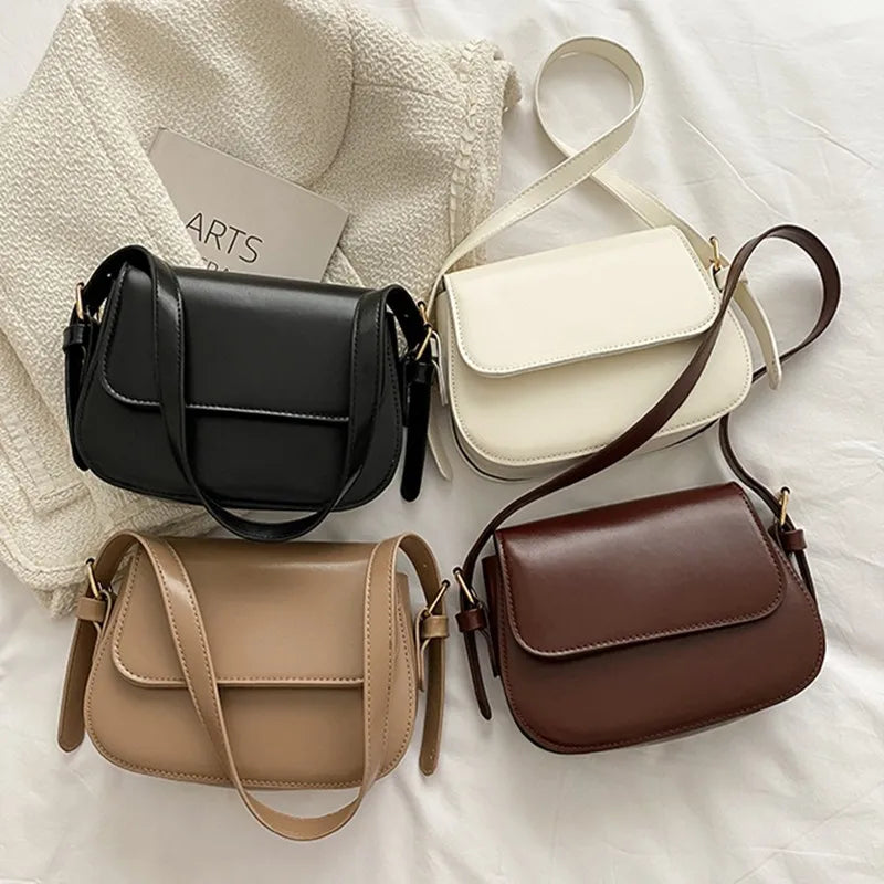 Vintage Casual Mini PU Handbags Women Bags Flap Shoulder Bags