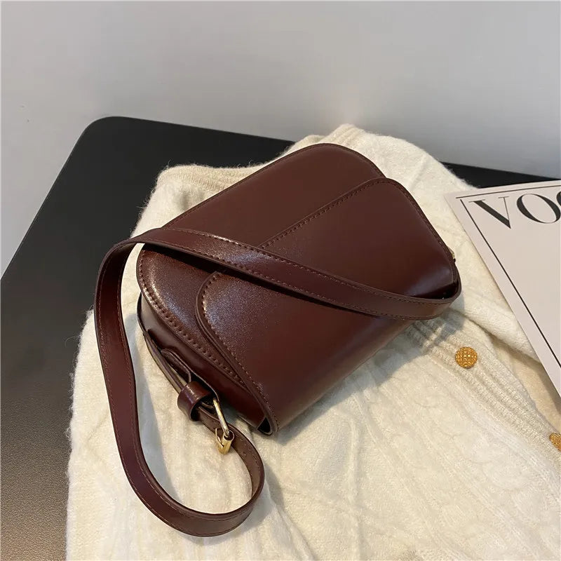 Vintage Casual Mini PU Handbags Women Bags Flap Shoulder Bags