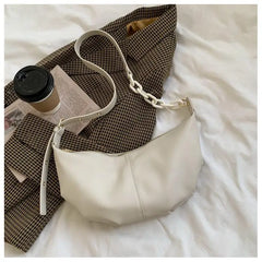 Vintage High Capacity Casual PU Shoulder Bag Soft Leather Streetwear Bag