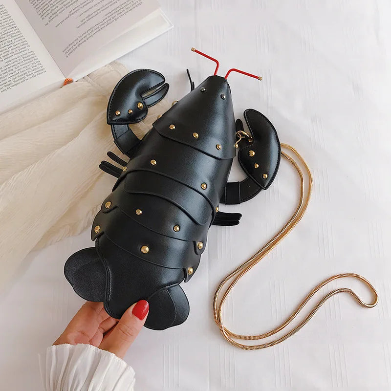 3D Lobster Shoulder Bag Mini Crossbody Women Handbag C