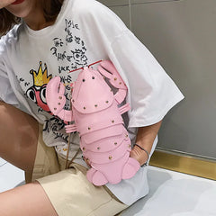 3D Lobster Shoulder Bag Mini Crossbody Women Handbag C