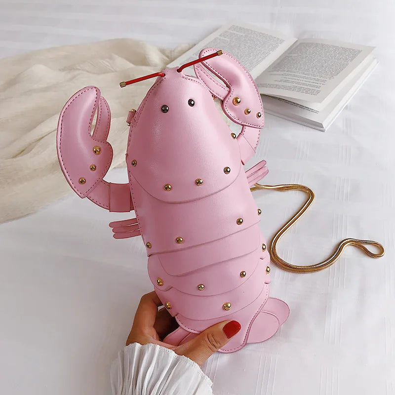 3D Lobster Shoulder Bag Mini Crossbody Women Handbag C