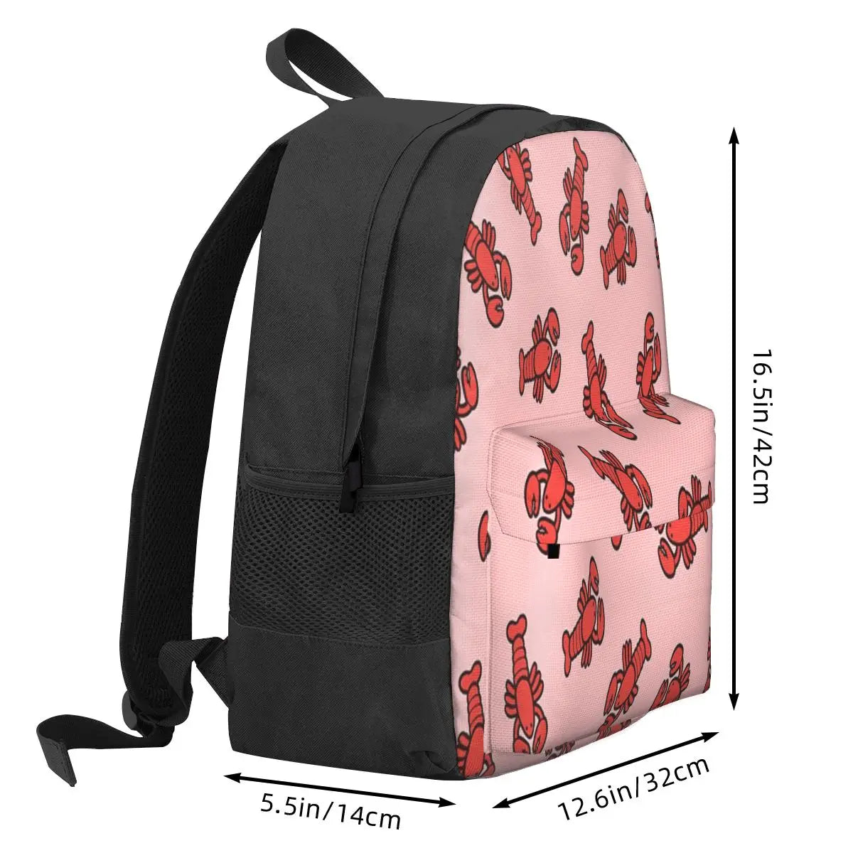 Lobsters Pattern On Light Pink Backpacks Men's Backpacks Bags