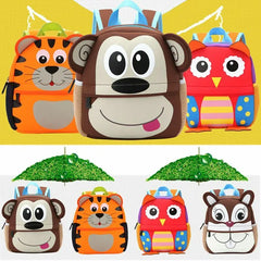 Kid Animal Plush Backpack Toddler Boy Girl 3D Cartoon School Bag
