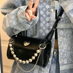 Love Chain Cylinder Bag Senior Sense One Shoulder Crossbody Bag