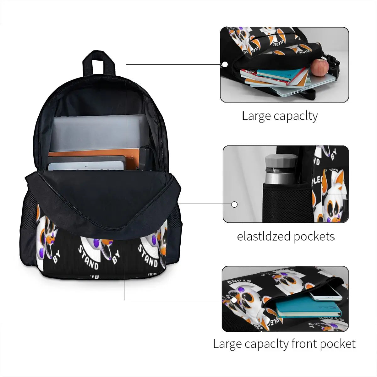 Lolbit Stand By Recycled Backpacks for Men and Women