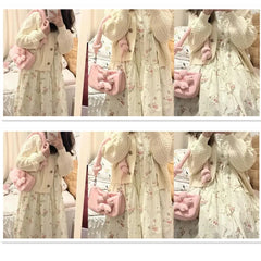 Lolita Pink Cherry Blossoms Handbag Shoulder Cross Body Tote Shopping Daily Use
