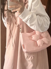 Lolita Pink Cherry Blossoms Handbag Shoulder Cross Body Tote Shopping Daily Use