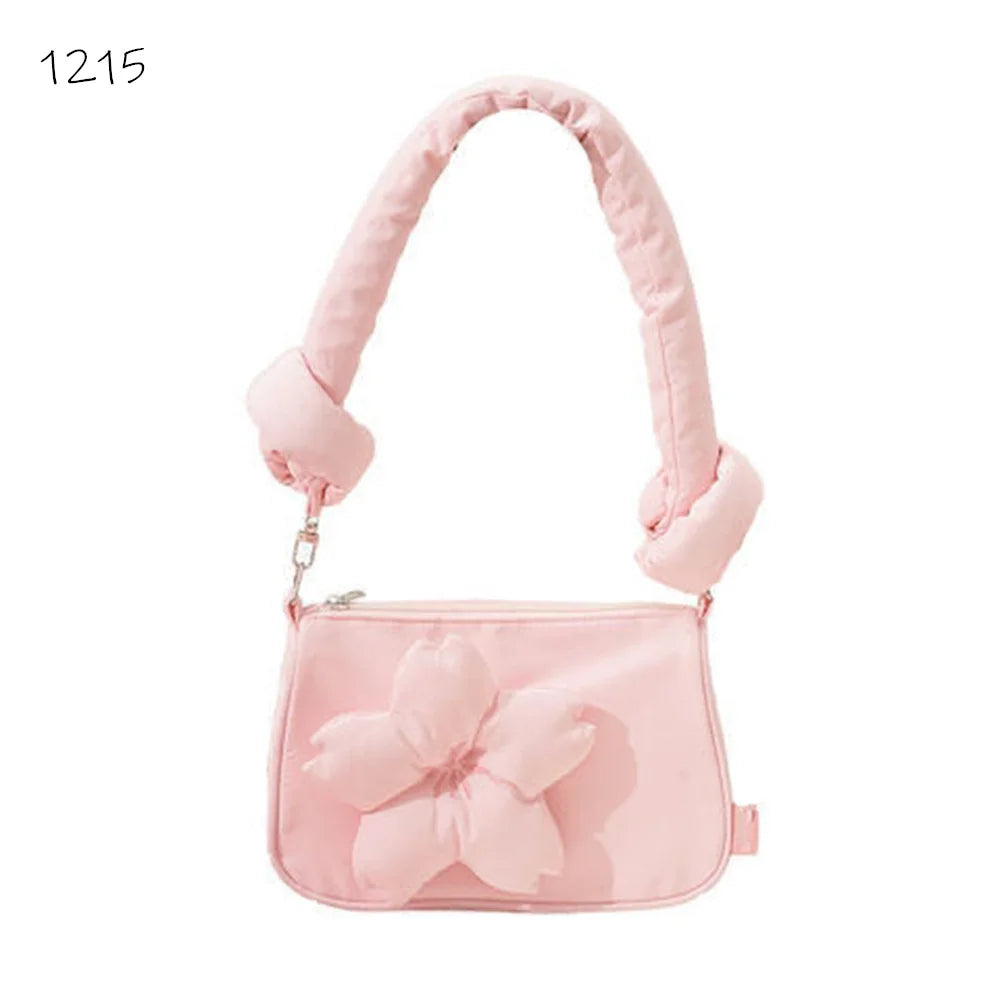 Lolita Pink Cherry Blossoms Handbag Shoulder Cross Body Tote Shopping Daily Use