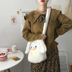 Soft Plush Women Shoulder Bag Furry Casual Tote Messenger Bags