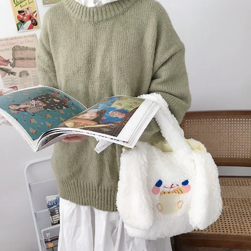 Soft Plush Women Shoulder Bag Furry Casual Tote Messenger Bags