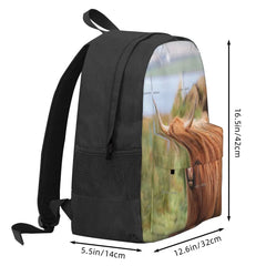 Highland Cattle Backpacks - Men's & Women's School Travel Bag