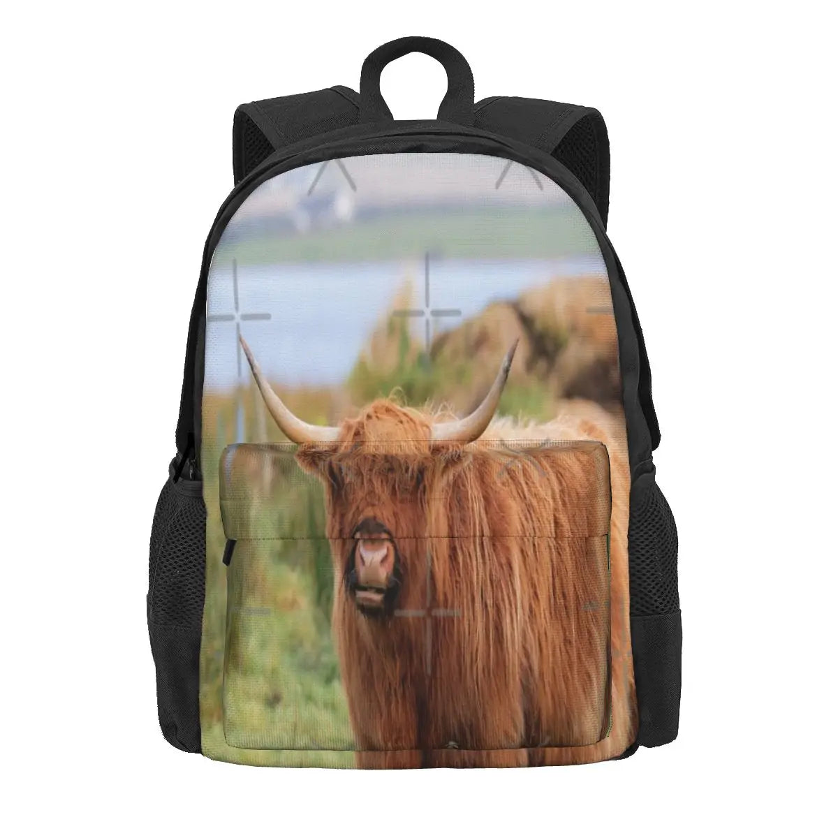 Highland Cattle Backpacks - Men's & Women's School Travel Bag
