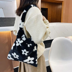 Furry Tote Bag for Autumn and Winter - Harajuku Style Women Purse