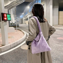 Furry Tote Bag for Autumn and Winter - Harajuku Style Women Purse