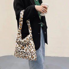 Furry Tote Bag for Autumn and Winter - Harajuku Style Women Purse
