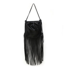 Long Tassel Shoulder Bag Women PU Leather Handbag Female Crossbody Bag