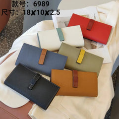 Ladies Cow Leather Long Wallet Clutch Purse Phone Pocket