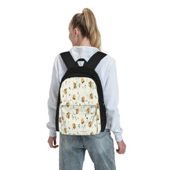 Bee Print Backpack for Men and Women
