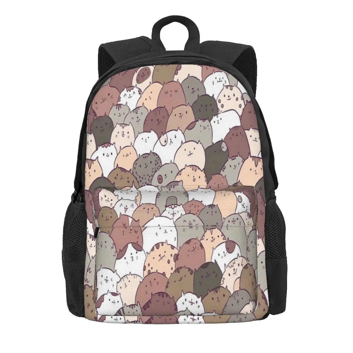 Lots Of Cats 1 Backpacks Men's Backpacks Bags For Women Zipper Anime Backpack