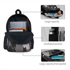 Lots of Cats Grey 1 Backpacks Men's Backpacks Bags for Women Schoolbag Bags