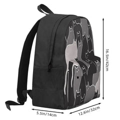 Lots of Cats Grey 1 Backpacks Men's Backpacks Bags for Women Schoolbag Bags