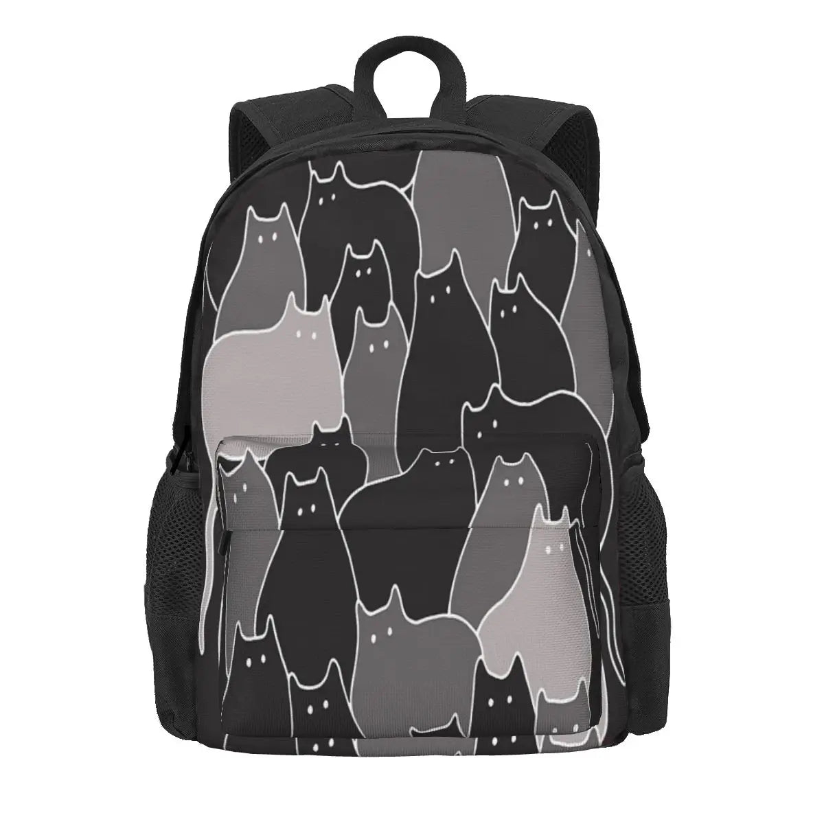 Lots of Cats Grey 1 Backpacks Men's Backpacks Bags for Women Schoolbag Bags