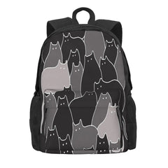 Lots of Cats Grey 1 Backpacks Men's Backpacks Bags for Women Schoolbag Bags