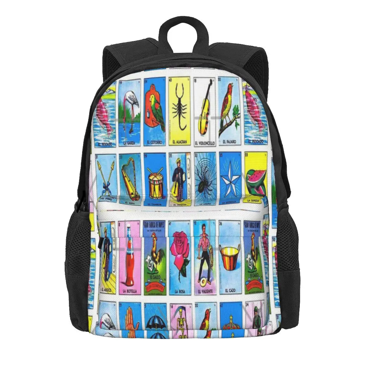Lottery Mexican Bingo Backpacks Men Women Travel Bags Children
