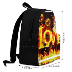Love Bag Backpack For Men Women Girls Teenage Love Peace People Marriage