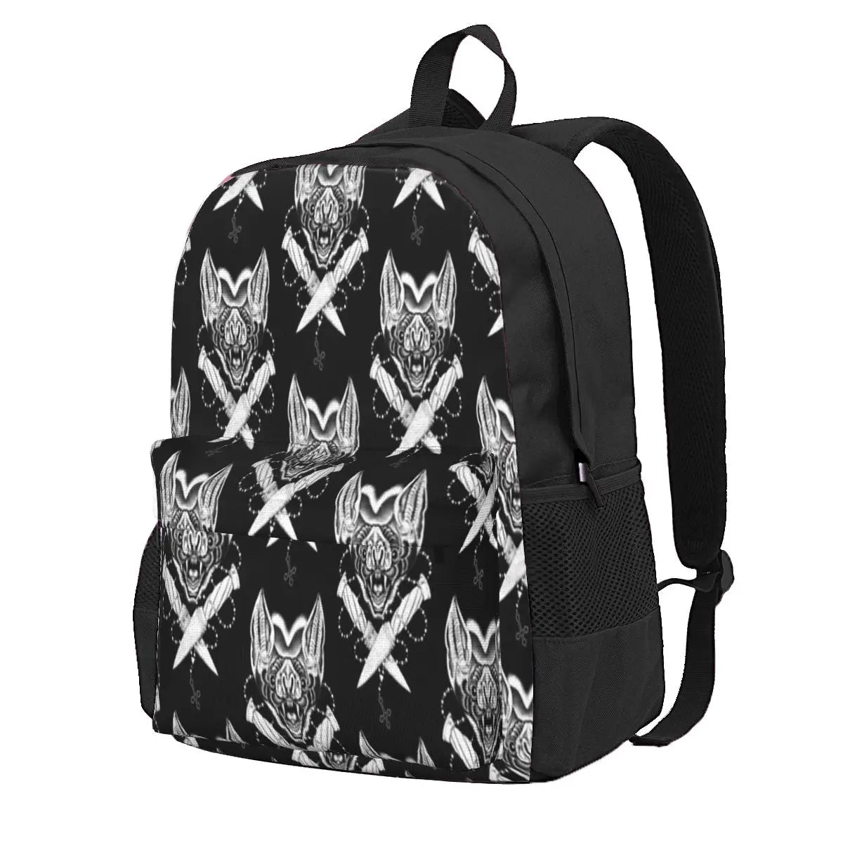 Love Bats Backpacks Men's & Women's Plain Zip Bag w/ Pockets