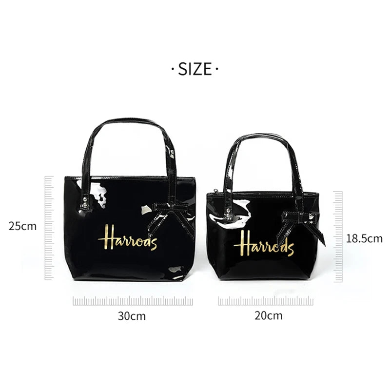 Casual PVC Tote Bow-knot Bags Ladies Shoulder Bag Waterproof