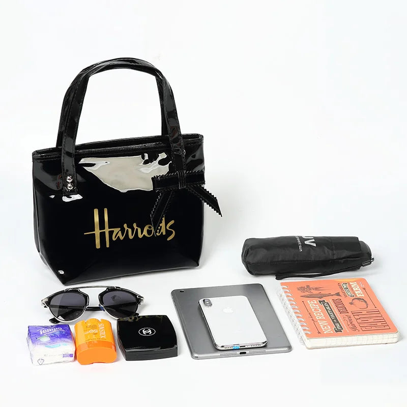 Casual PVC Tote Bow-knot Bags Ladies Shoulder Bag Waterproof
