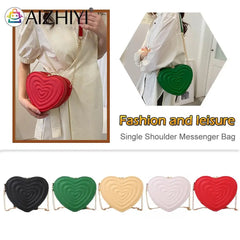 Love Heart Mini Shoulder Bag Women Leather Tote Crossbody Bag