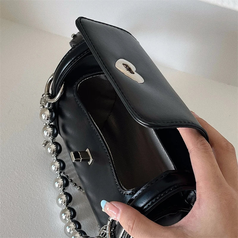 Love Lock Women's Bucket Shoulder Bag Chain Girls Underarm Bags